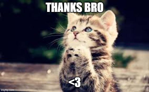 prayer | THANKS BRO <3 | image tagged in prayer | made w/ Imgflip meme maker