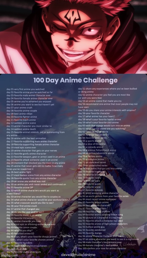 day 7 | image tagged in 100 day anime challenge | made w/ Imgflip meme maker