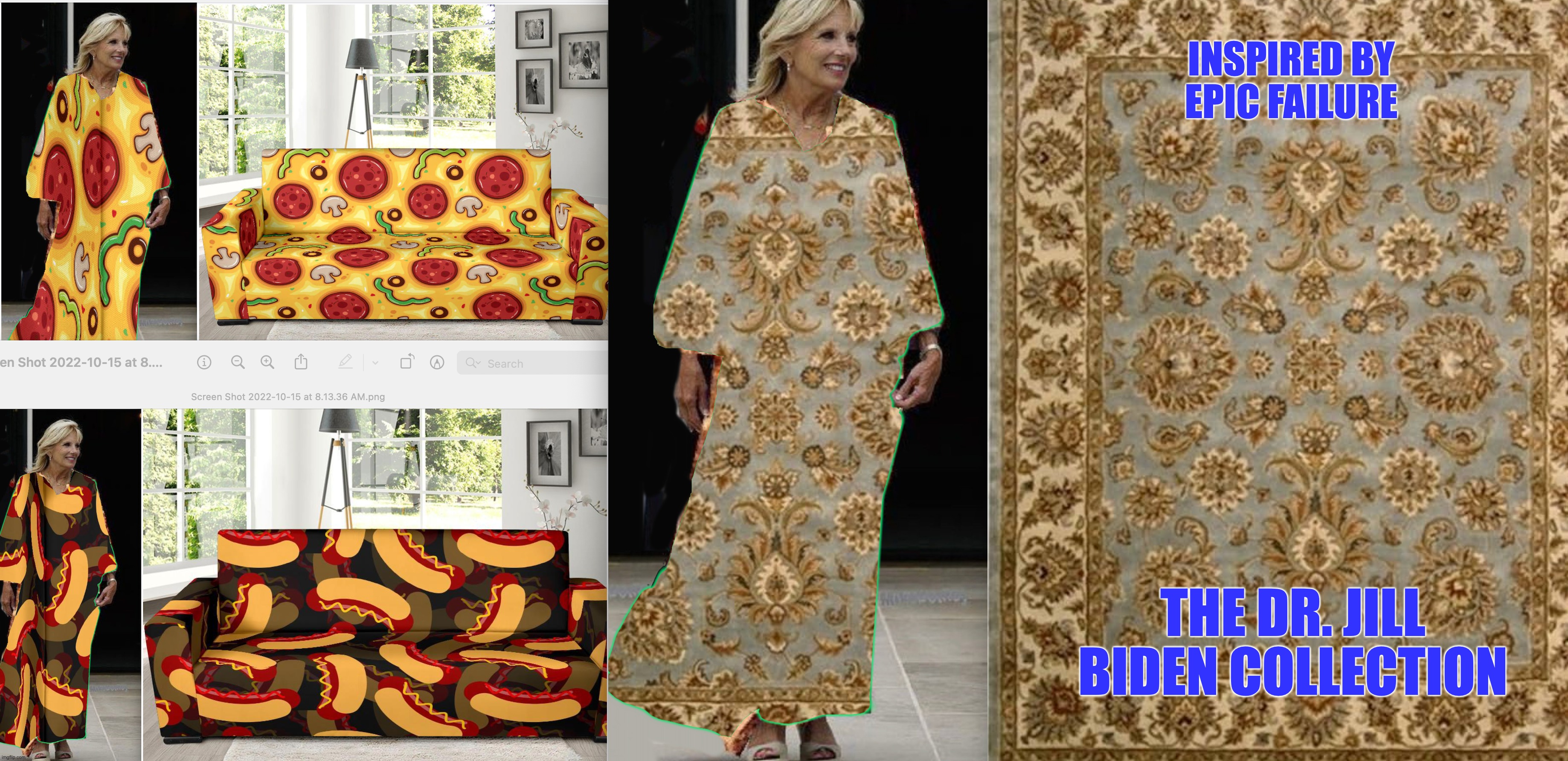 Who Dresses Her? |  INSPIRED BY EPIC FAILURE; THE DR. JILL BIDEN COLLECTION | image tagged in jill biden,biden,epic fail | made w/ Imgflip meme maker