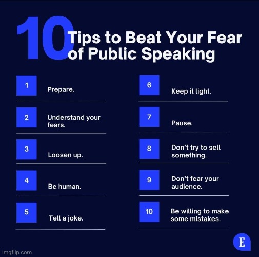 10 Tips To Beat Your Fear Of Public Speaking: | image tagged in simothefinlandized,life hack,public speaking,tutorial | made w/ Imgflip meme maker