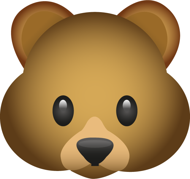 High Quality Bear emoji Blank Meme Template