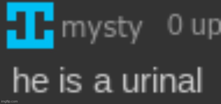 he is a urinal | image tagged in he is a urinal | made w/ Imgflip meme maker