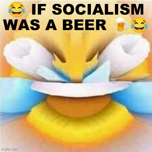 Laughing crying emoji with open eyes  | ? IF SOCIALISM WAS A BEER ?? | image tagged in laughing crying emoji with open eyes | made w/ Imgflip meme maker