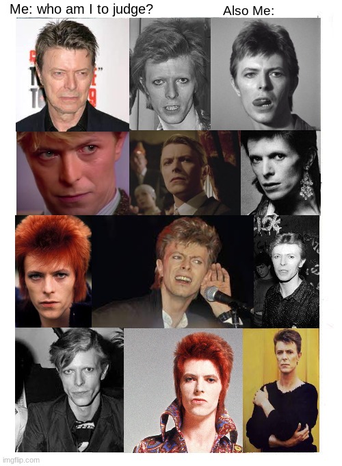Bike Fall | Me: who am I to judge? Also Me: | image tagged in memes,david bowie,judging you | made w/ Imgflip meme maker
