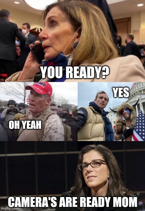 It was somewhat of a Pelosi family reunion on Jan 6th. | YOU READY? YES; OH YEAH; CAMERA'S ARE READY MOM | image tagged in memes | made w/ Imgflip meme maker