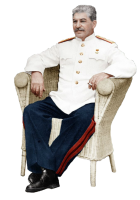 Stalin seated Meme Template