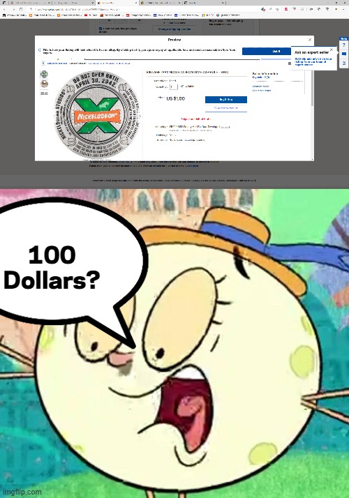 Luna the Moon has to use 100 dollars | 100 Dollars? | image tagged in memes,funny,luna the moon | made w/ Imgflip meme maker