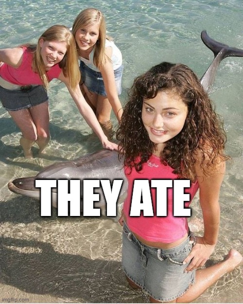 cleor | THEY ATE | image tagged in h2o,mermaid,cleor,oh naur | made w/ Imgflip meme maker