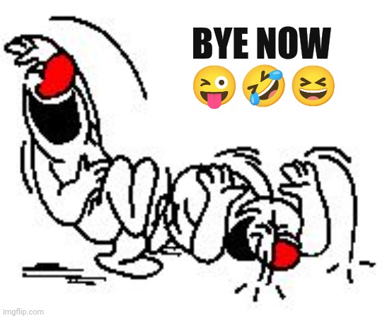 LOL Hysterically | BYE NOW       
??? | image tagged in lol hysterically | made w/ Imgflip meme maker