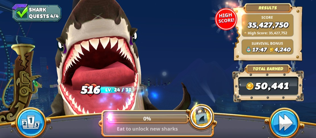 High Quality Carlos Or Something's Hungry Shark World Top Score Blank Meme Template