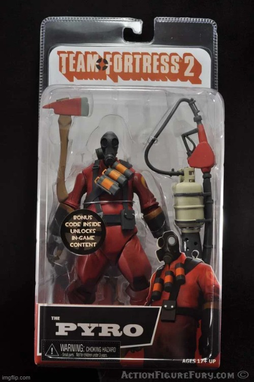 aw hell nah they turned pyro into an action figure | made w/ Imgflip meme maker