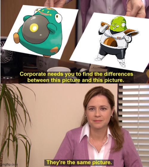Bellibolt looks like Guldo | image tagged in memes,they're the same picture | made w/ Imgflip meme maker