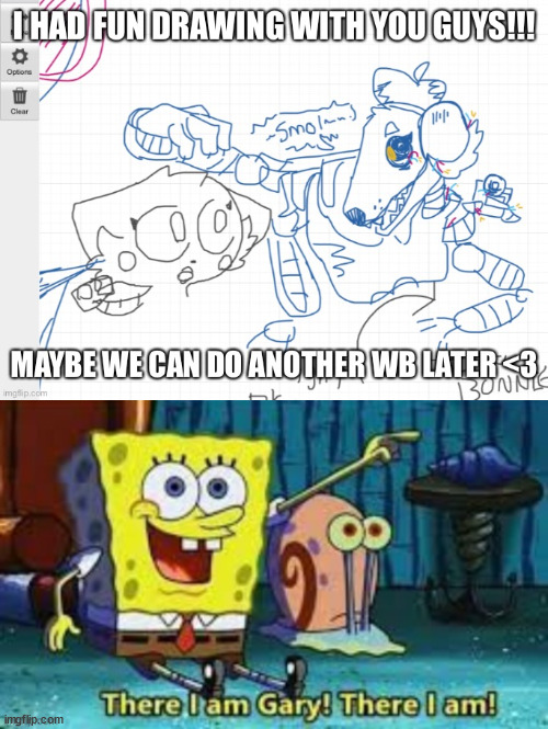 left is my art | image tagged in there i am gary | made w/ Imgflip meme maker