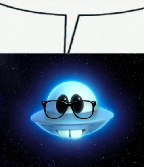 Nerd UFO Blank Meme Template
