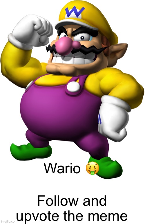 Wario | Wario ? Follow and upvote the meme | image tagged in wario | made w/ Imgflip meme maker