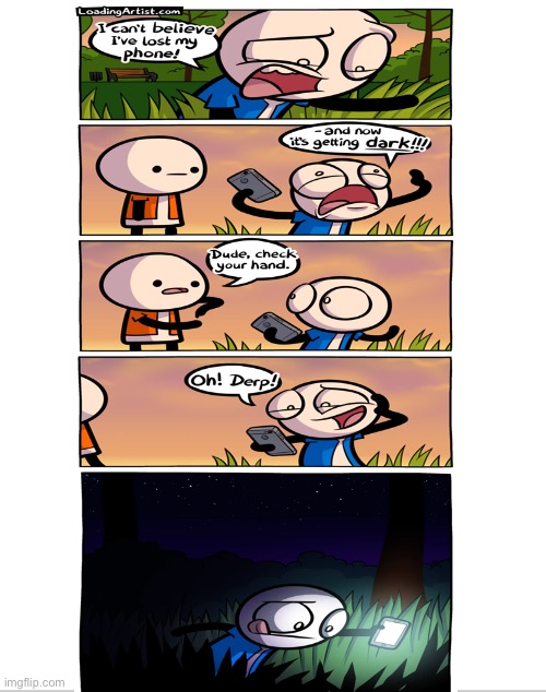 Oh Derp! | image tagged in comics,loading,artist | made w/ Imgflip meme maker