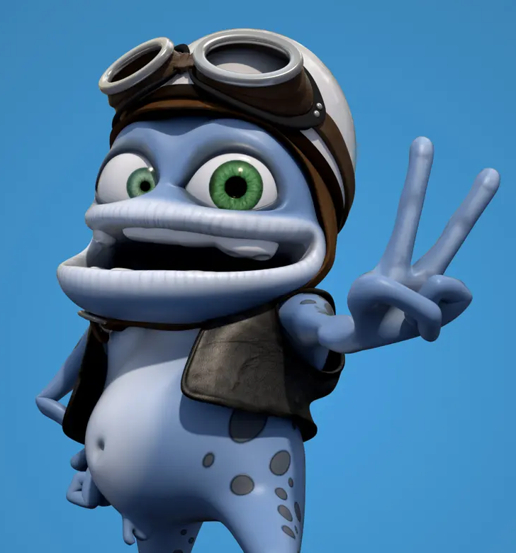 High Quality Crazy Frog Peace Blank Meme Template