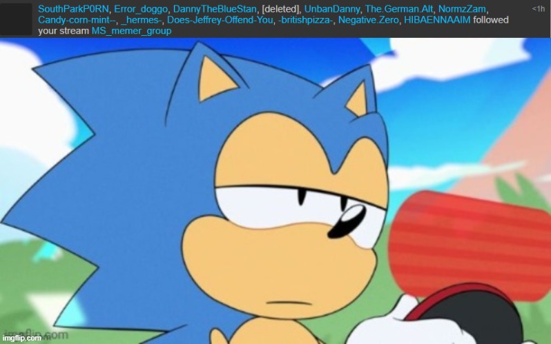 regular blue alts | image tagged in sonic unamused | made w/ Imgflip meme maker