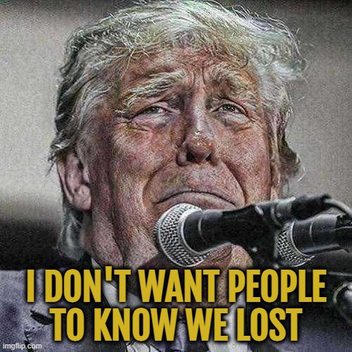 WHAT A SAD, PATHETIC PIECE OF SHIT HE IS. HIS CULT TOO. | I DON'T WANT PEOPLE
TO KNOW WE LOST | image tagged in sad,pathetic,move that miserable piece of shit,trump,cult,traitors | made w/ Imgflip meme maker
