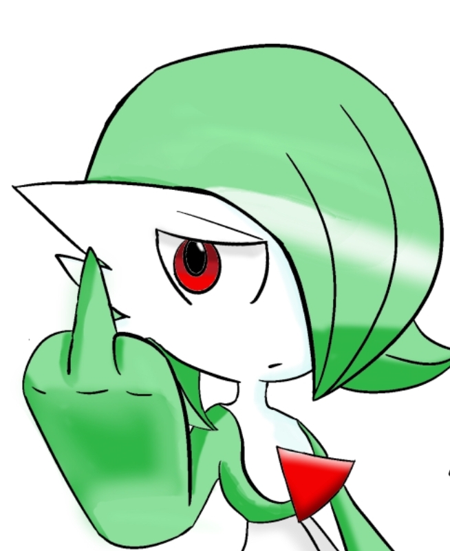 Gardevoir Middle Finger Blank Meme Template