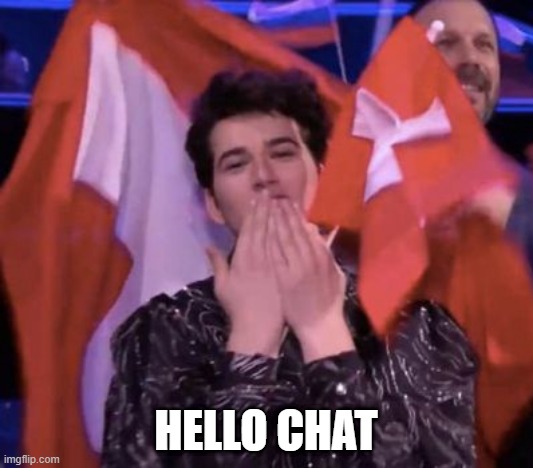 he is a very cute boi | HELLO CHAT | made w/ Imgflip meme maker