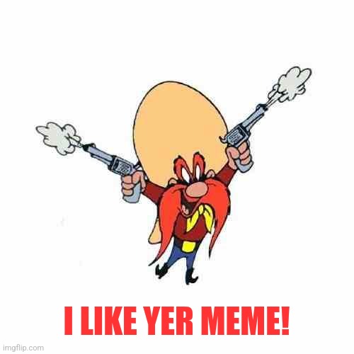 Yosemite Sam | I LIKE YER MEME! | image tagged in yosemite sam | made w/ Imgflip meme maker