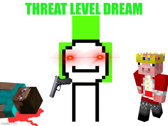Blank White Template | THREAT LEVEL DREAM | image tagged in blank white template | made w/ Imgflip meme maker