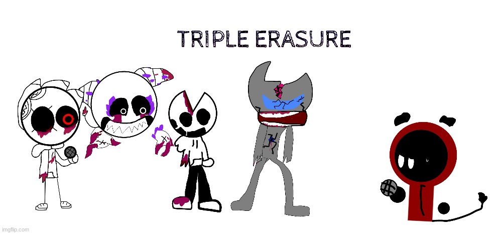 enjoy the final edit | image tagged in triple trouble | made w/ Imgflip meme maker