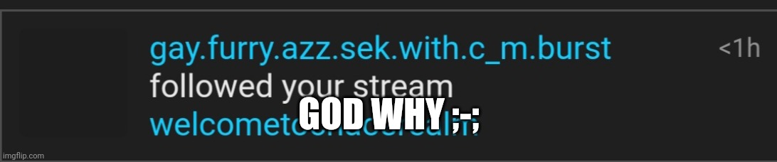 Fuck you asshole | GOD WHY ;-; | made w/ Imgflip meme maker