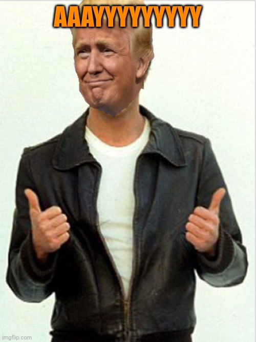 Fonzie Trump | AAAYYYYYYYYY | image tagged in fonzie trump | made w/ Imgflip meme maker