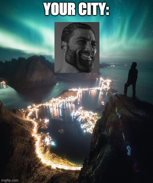 Northern Lights in Lofoten | YOUR CITY: | image tagged in northern lights in lofoten | made w/ Imgflip meme maker