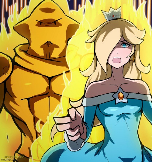Rosalina's Bizzare Adventure | image tagged in rosalina's bizzare adventure,jojo's bizarre adventure,time,stop,perfection | made w/ Imgflip meme maker
