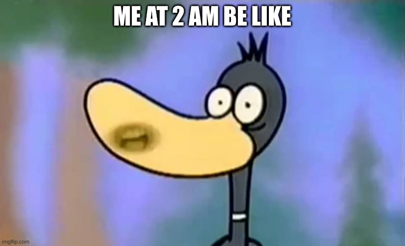 daffy duck | ME AT 2 AM BE LIKE | image tagged in daffy duck | made w/ Imgflip meme maker