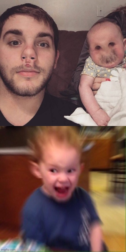 Cursed face swap | image tagged in kid screaming,cursed,face swap,cursed image,memes,face | made w/ Imgflip meme maker