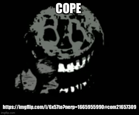 Man’s mad that I’m not an emo or smth | COPE; https://imgflip.com/i/6x57to?nerp=1665955990#com21657309 | image tagged in rush points at you | made w/ Imgflip meme maker