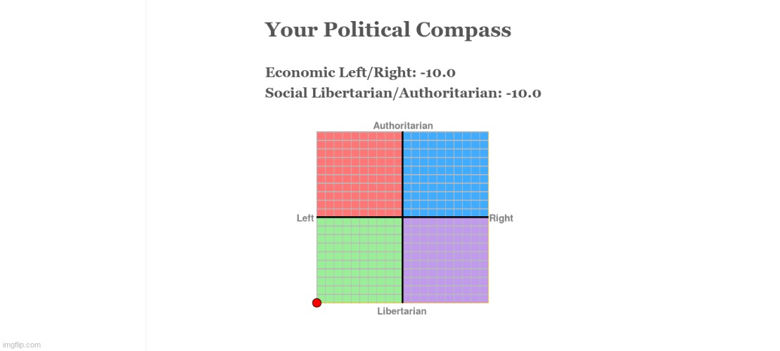 my political test results | made w/ Imgflip meme maker