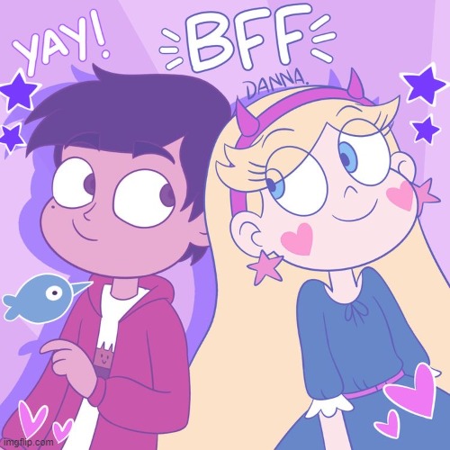 BFF | image tagged in star butterfly,fanart,svtfoe,star vs the forces of evil,starco,danna | made w/ Imgflip meme maker