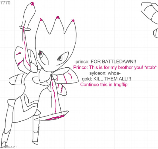 prince, sylceon and gold: a warrior's battle | made w/ Imgflip meme maker