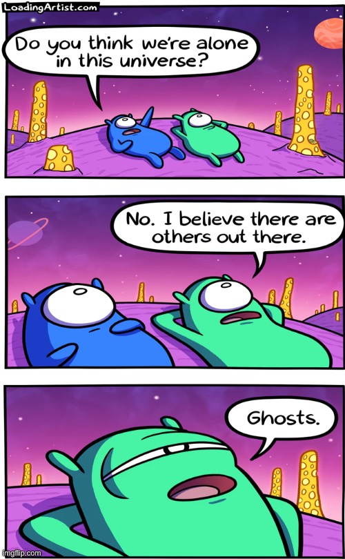 Ghosts. | image tagged in loading,artist,comics | made w/ Imgflip meme maker