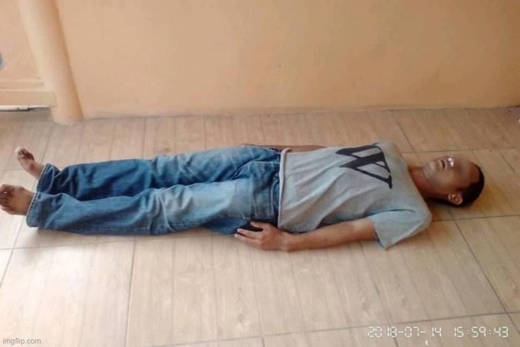 HES DED | image tagged in hes ded | made w/ Imgflip meme maker