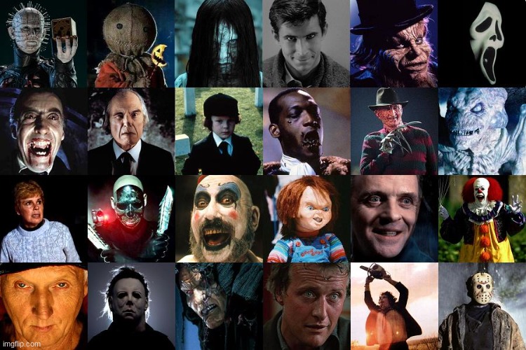 pick 1 lets 1v1 | image tagged in horror movie villians | made w/ Imgflip meme maker