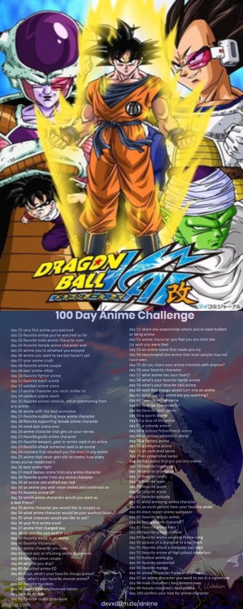 Day One | image tagged in 100 day anime challenge | made w/ Imgflip meme maker