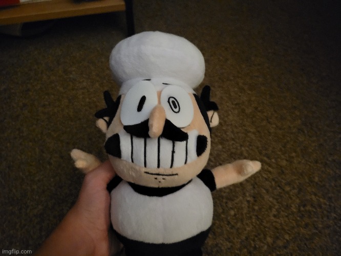 my Peppino plush came in | made w/ Imgflip meme maker