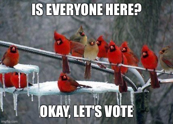 IS EVERYONE HERE? OKAY, LET'S VOTE | made w/ Imgflip meme maker