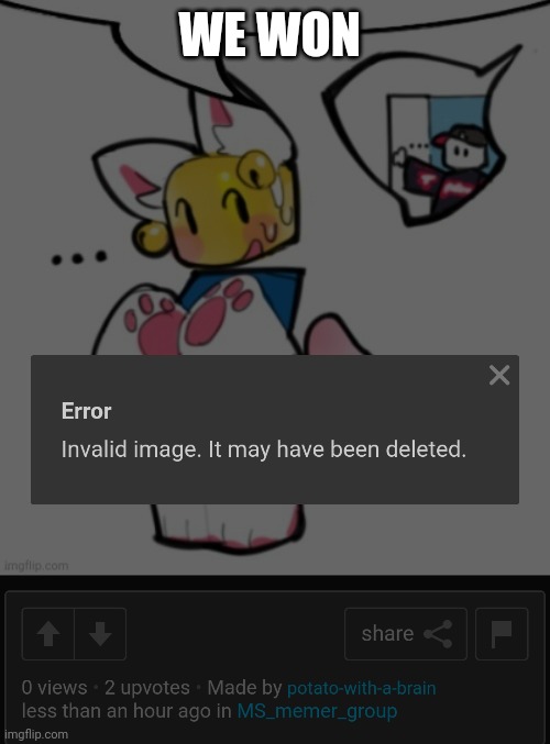WE WON | made w/ Imgflip meme maker