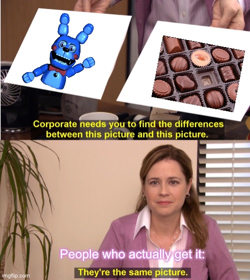 Some people will get it- | People who actually get it: | image tagged in memes,they're the same picture,fnaf,fnaf sister location,meme,funny | made w/ Imgflip meme maker