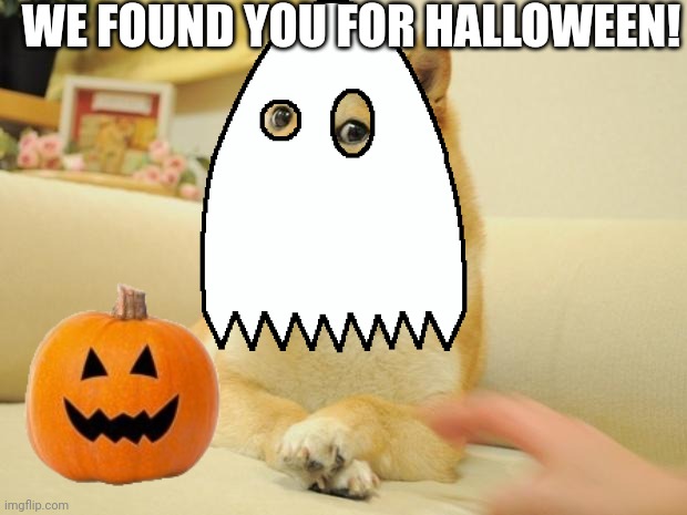 Doge halloween | WE FOUND YOU FOR HALLOWEEN! | image tagged in doge | made w/ Imgflip meme maker