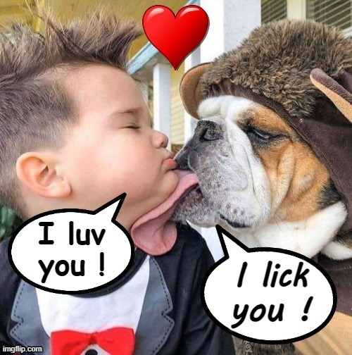 Pooch-ual Affection | image tagged in miley cyrus tongue | made w/ Imgflip meme maker