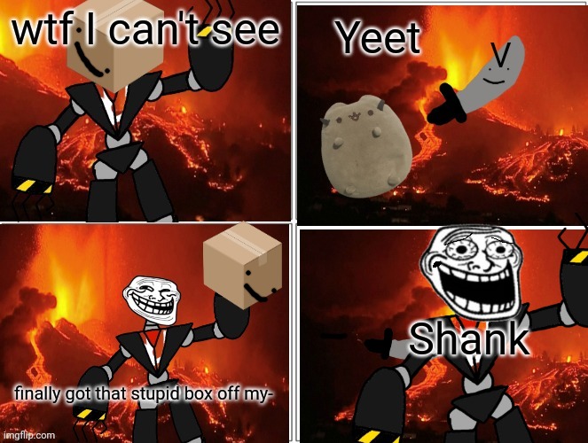 The alliance part 4 (PS Mr troll face isn't actually hurt his mech got stabbed) (mod note: how tf would a knife damage a mech) | Shank | made w/ Imgflip meme maker