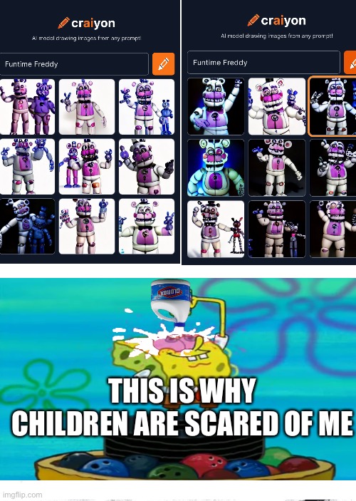 Help me | THIS IS WHY CHILDREN ARE SCARED OF ME | image tagged in fnaf,memes,help me,funtime freddy,fnaf sister location,meme | made w/ Imgflip meme maker
